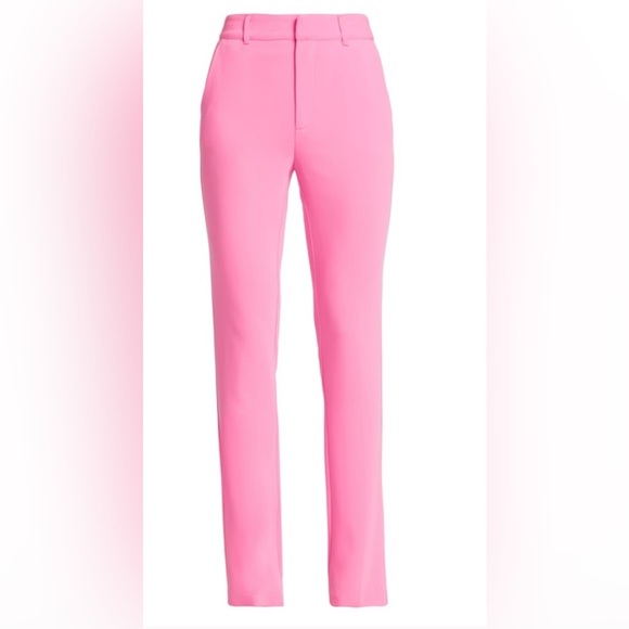 Cinq à Sept Vibrant Pink Straight Leg Pants - Picture 1 of 6